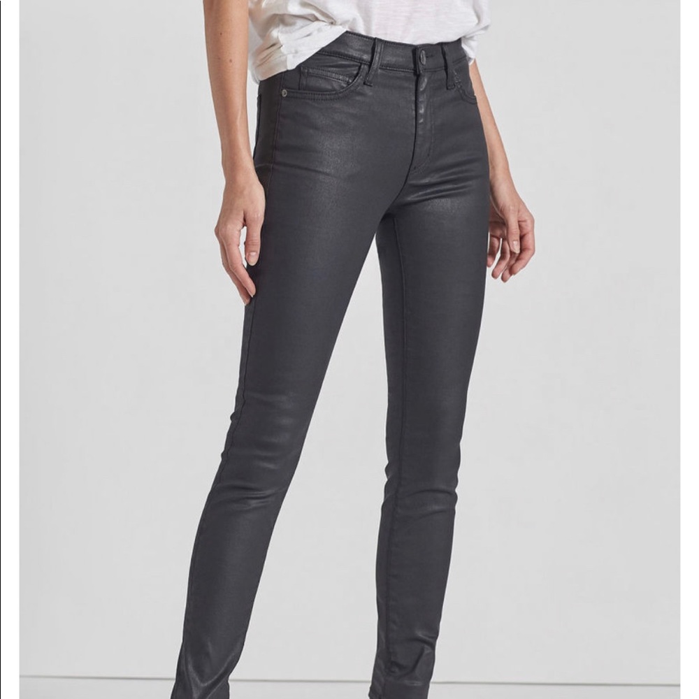 Current/Elliott ankle skinny coated jean